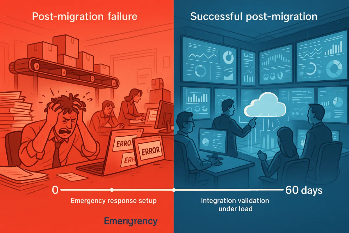 TMS Cloud Migration Stabilization: The 60-Day Post-Go-Live Protocol That Prevents 80% of Operational Failures