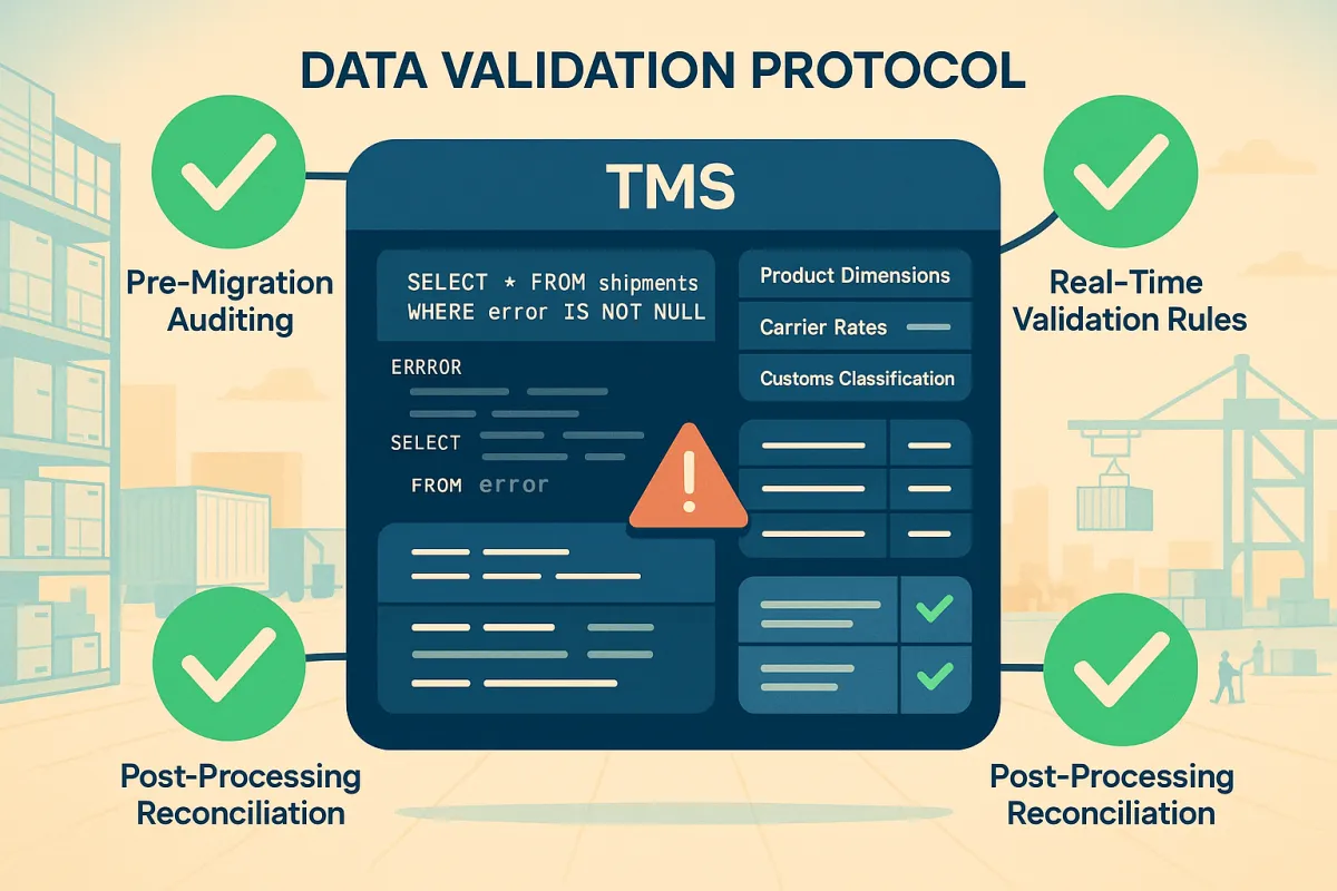 TMS Data Validation Framework: The 15-Step Protocol That Prevents 90% of Operations Failures