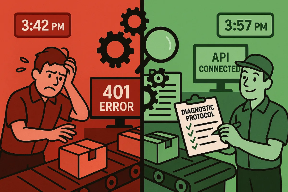 Carrier API Authentication Failures: The 15-Minute Diagnostic Protocol That Fixes 85% of TMS Connectivity Issues