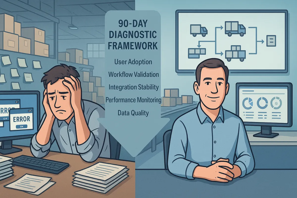 TMS Post-Implementation Failures: The 90-Day Diagnostic Framework That Prevents 80% of Operational Breakdowns