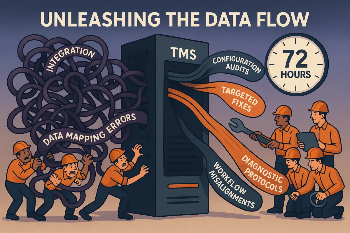 TMS Data Bottlenecks: The 72-Hour Configuration Framework That Eliminates 70% of Operational Failures