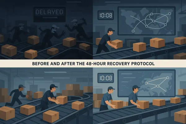 TMS Real-Time Visibility Failures: The 48-Hour Recovery Protocol That Prevents Operational Blind Spots