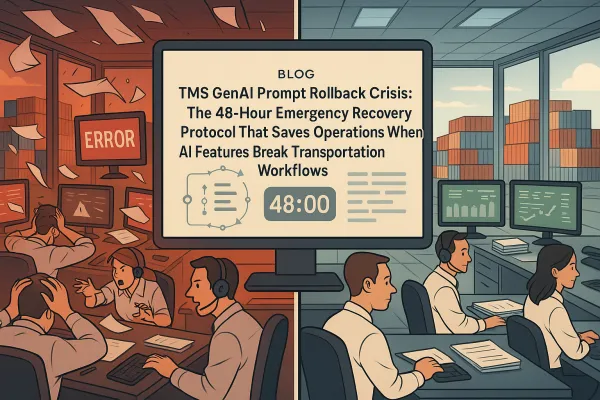 TMS GenAI Prompt Rollback Crisis: The 48-Hour Emergency Recovery Protocol That Saves Operations When AI Features Break Transportation Workflows